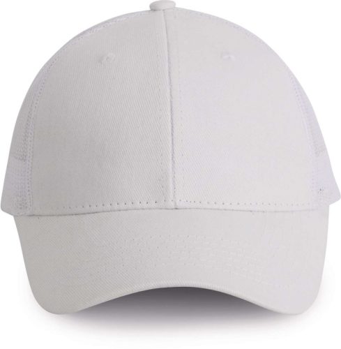 KP158 hálós baseball sapka hat paneles, poliészter K-UP, White/White-U