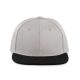 KP160 magas profilú baseball sapka 6 paneles K-UP, Light Grey/Black-U