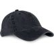 KP165 vintage hatású 6 paneles pamut baseball sapka K-UP, Black Washed-U