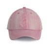 KP165 vintage hatású 6 paneles pamut baseball sapka K-UP, Dark Pink Washed-U