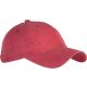 KP165 vintage hatású 6 paneles pamut baseball sapka K-UP, Red Washed-U