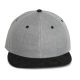 KP166 hip-hop stílusú snapback 6 paneles baseball sapka K-UP, Light Grey Heather/Black-U