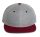 KP166 hip-hop stílusú snapback 6 paneles baseball sapka K-UP, Light Grey Heather/Dark Chili Red-U