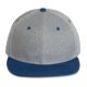 KP166 hip-hop stílusú snapback 6 paneles baseball sapka K-UP, Light Grey Heather/Royal Blue-U