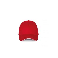   KP185 hat paneles baseball sapka szendvics ellenzővel K-UP, Red/White-U