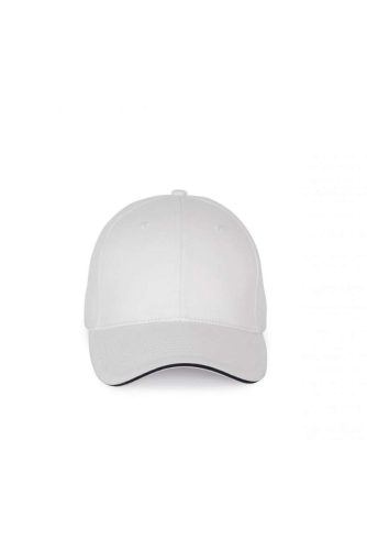 KP185 hat paneles baseball sapka szendvics ellenzővel K-UP, White/Navy-U