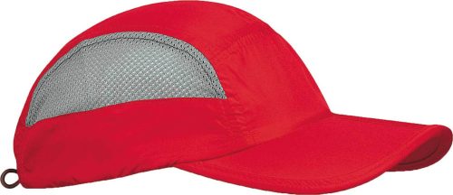 KP206 összehajtható ellenzős 7 paneles baseball sapka K-UP, Red/Grey-U