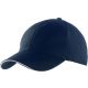 KP207 kontrasztos szendvics ellenzős 6 paneles baseball sapka K-UP, Navy/White-U