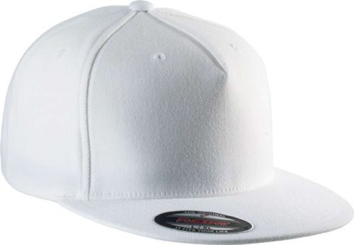 KP908 vastag rugalmas 5 paneles baseballsapka K-UP, White-L/XL