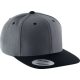 KP910 vastag 6 paneles baseballsapka, K-UP, Dark Grey/Black-U