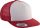 KP911 klasszikus hálós 5 paneles baseballsapka K-UP, Red/White/Red-U