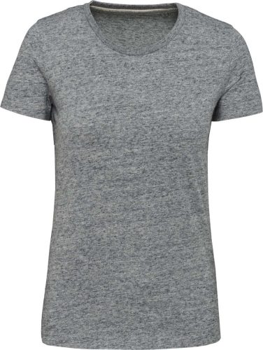 Női környakas rövid ujjú vintage póló, Kariban KV2107, Slub Grey Heather-M