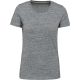 Női környakas rövid ujjú vintage póló, Kariban KV2107, Slub Grey Heather-XL