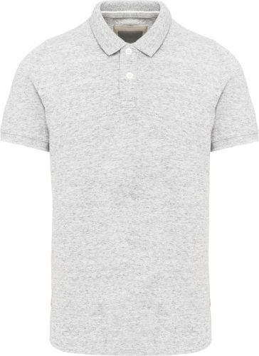 Férfi vitage hatású galléros piké póló, Kariban KV2206, Ash Heather-2XL