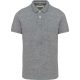 Férfi vitage hatású galléros piké póló, Kariban KV2206, Slub Grey Heather-2XL