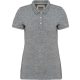 Női vitage hatású galléros piké póló, Kariban KV2207, Slub Grey Heather-2XL