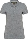 Női vitage hatású galléros piké póló, Kariban KV2207, Slub Grey Heather-M