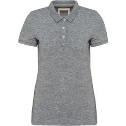   Női vitage hatású galléros piké póló, Kariban KV2207, Slub Grey Heather-XS