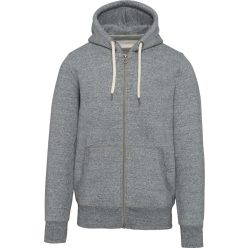   Férfi cipzáras kapucnis vastag pulóver, Kariban KV2306, Slub Grey Heather-S