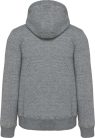 Férfi sherpával bélelt cipzáras kapucnis pulóver, Kariban KV2312, Slub Grey Heather-2XL