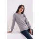 LWL9188 Környakas Női pamut pulóver Legend World Wide, Light Melange Grey-L