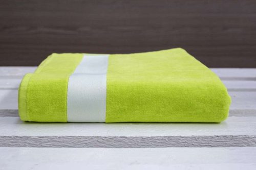 OLV4000 szublimálható velúr/frottír strandtörölköző Olima, Citrus Green-100X180