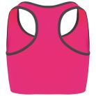 PA001 Női sztreccs sporthátu top Proact, Fluorescent Pink/Storm Grey-M/L