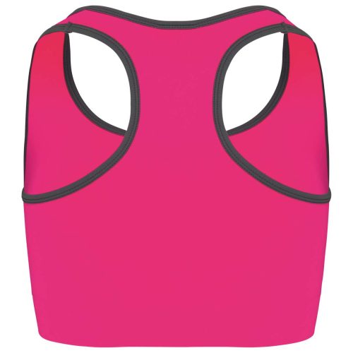 PA001 Női sztreccs sporthátu top Proact, Fluorescent Pink/Storm Grey-M/L