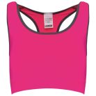 PA001 Női sztreccs sporthátu top Proact, Fluorescent Pink/Storm Grey-M/L