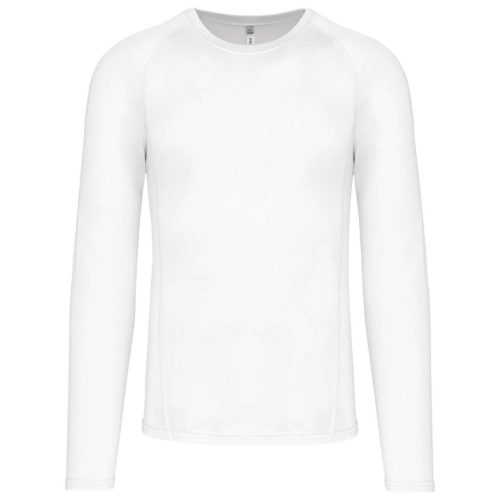 PA005 férfi hosszú ujjú sztreccs sportpóló Proact, White-2XL