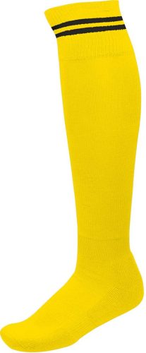 PA015 hosszú szárú csíkos sportzokni Proact, Sporty Yellow/Black-39/42