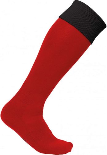 PA0300 hosszú szárú sportzokni kontrasztos színű felsö résszel Proact, Sporty Red/Black-27/30