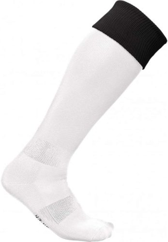 PA0300 hosszú szárú sportzokni kontrasztos színű felsö résszel Proact, White/Black-27/30