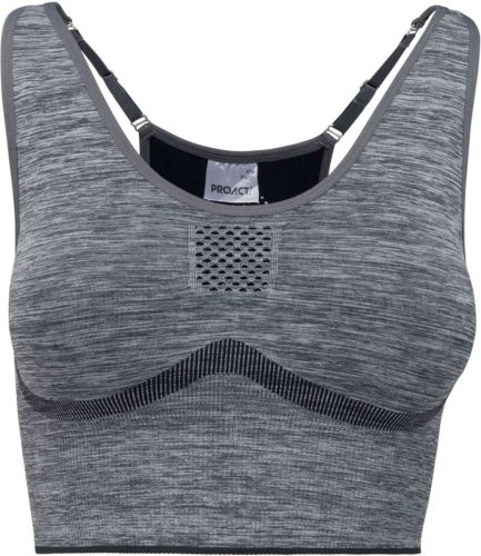 PA031 varrás nélküli állítható sport melltartó Proact, Storm Grey Melange-L/XL