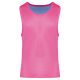 PA042 kifordítható, eltérő színű ujjatlan sportpóló Proact, Fluorescent  Pink/Sporty Sky Blue-S/M