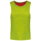 PA042 kifordítható, eltérő színű ujjatlan sportpóló Proact, Sporty Red/Fluorescent Green-2XL/3XL