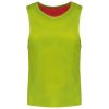 PA042 kifordítható, eltérő színű ujjatlan sportpóló Proact, Sporty Red/Fluorescent Green-L/XL