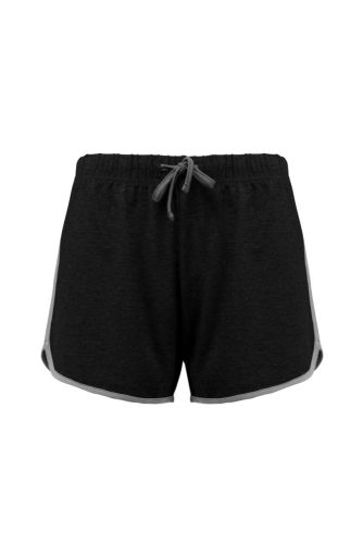 PA1021 pamut Női sport rövidnadrág Proact, Black/Grey Heather-M