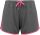 PA1021 pamut Női sport rövidnadrág Proact, Grey Heather/Fluorescent Pink-2XL