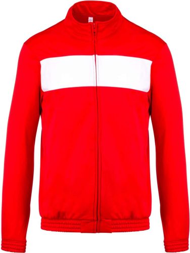 PA347 unisex tréning felső elől cipzáras Proact, Sporty Red/White-4XL