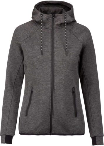 PA359 Női kapucnis cipzáras vastag sztreccs pulóver Proact, Deep Grey Heather-S