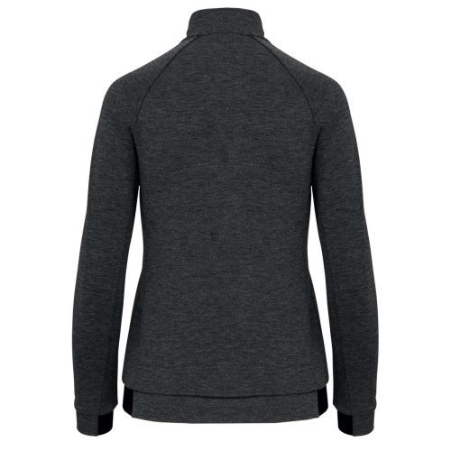 PA379 Női cipzáras magas nyakú vastag sztreccs pulóver Proact, Deep Grey Heather-2XL