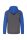 PA380 kétszínű cipzáras kapucnis kapucnis pulóver Proact, Grey Heather/Sporty Royal Blue-2XL