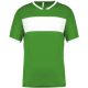 PA4000 rövid ujjú V-nyakú férfi sportpóló, kontrasztos betéttel Proact, Green/White-3XL