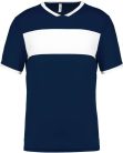 PA4000 rövid ujjú V-nyakú férfi sportpóló, kontrasztos betéttel Proact, Sporty Navy/White-L