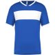 PA4000 rövid ujjú V-nyakú férfi sportpóló, kontrasztos betéttel Proact, Sporty Royal Blue/White-2XL