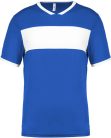 PA4000 rövid ujjú V-nyakú férfi sportpóló, kontrasztos betéttel Proact, Sporty Royal Blue/White-XL