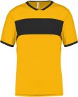 PA4000 rövid ujjú V-nyakú férfi sportpóló, kontrasztos betéttel Proact, Sporty Yellow/Black-L