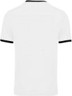 PA4000 rövid ujjú V-nyakú férfi sportpóló, kontrasztos betéttel Proact, White/Black-2XL