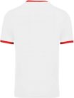 PA4000 rövid ujjú V-nyakú férfi sportpóló, kontrasztos betéttel Proact, White/Sporty Red-2XL